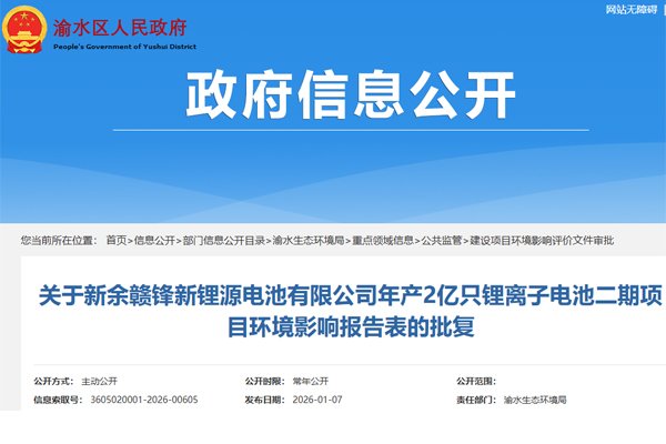 總投資3.16億元!贛鋒新鋰源鋰電池二期項目獲批開工