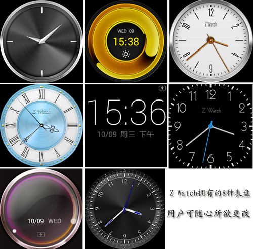 Z Watch智能手表的界面分布 