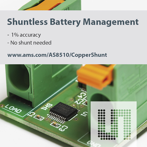 奧地利微電子為電池管理系統推出節約成本、無電阻的方案