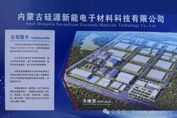 總投資22億元 年產2萬噸硅碳負極材料一期項目在內蒙古開工