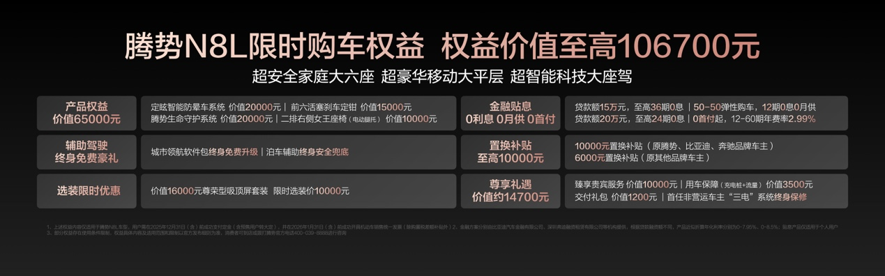 騰勢(shì)N8L正式上市