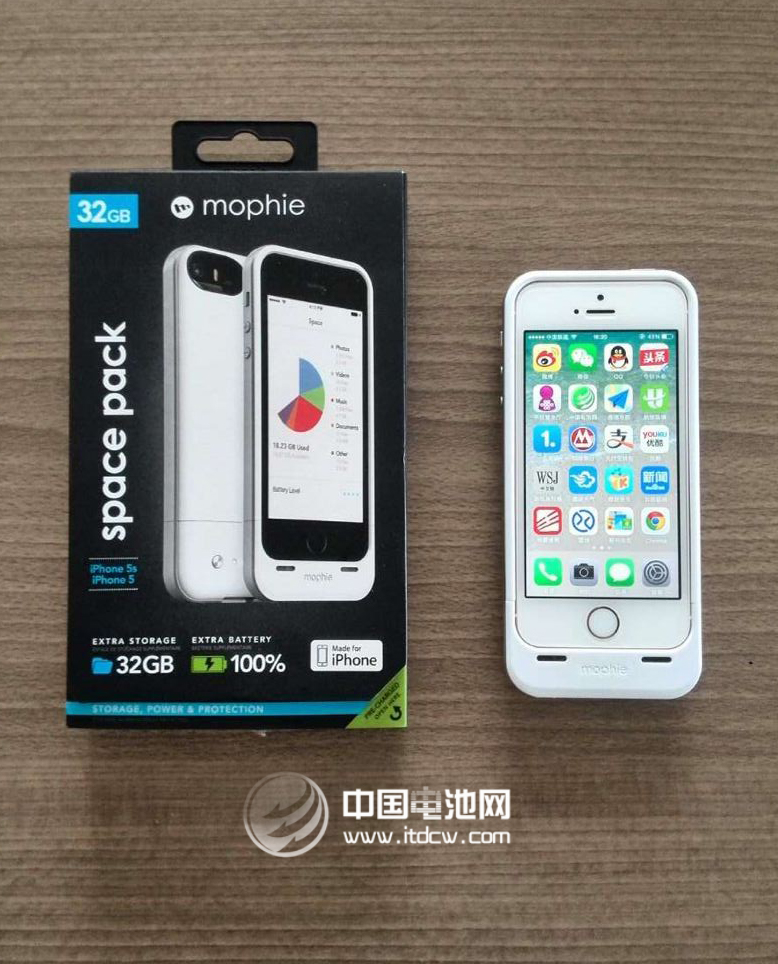 Mophie Space Pack背夾電池 可擴iPhone5S存儲和電量