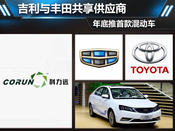 吉利與豐田共享供應(yīng)商 年底推首款混動(dòng)車