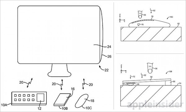 蘋果專利:鼠標鍵盤觸控板加太陽能電池 蘋果專利:鼠標鍵盤觸控板加太陽能電池