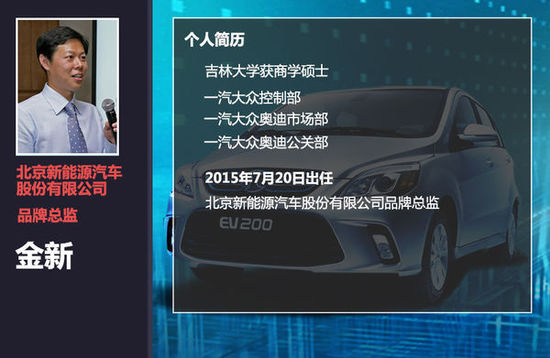 北汽新能源挖角奧迪高管 金新任公關總監