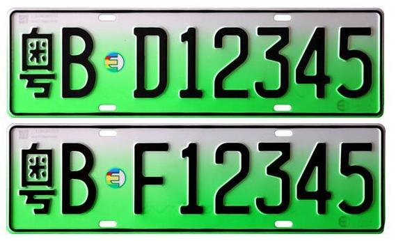 小型新能源汽車(chē)號(hào)牌式樣