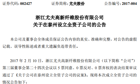 尤夫股份 尤夫股份