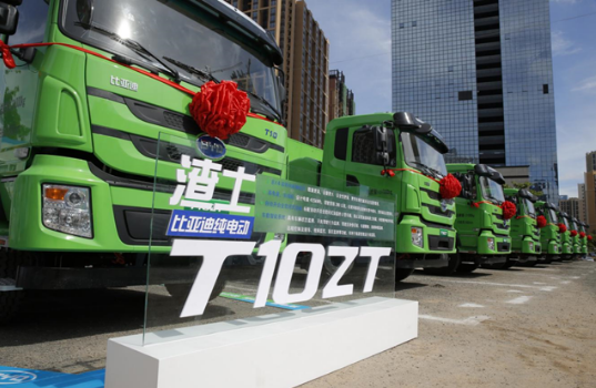 全球首批比亞迪純電動智能泥頭車開啟規模化示范運營 全球首批比亞迪純電動智能泥頭車開啟規模化示范運營