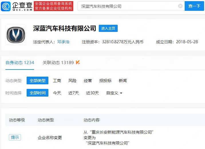 向高端新能源汽車品牌發(fā)展 長(zhǎng)安新能源更名為深藍(lán)汽車